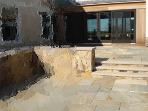 travertine french pattern outdoors